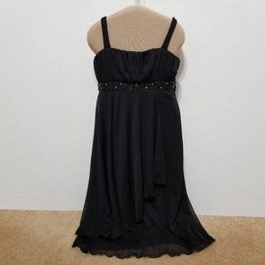 City Triangles dress Small black beaded sleeveless lined formal chiffon